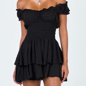 Princess Polly Love Galore Black Romper